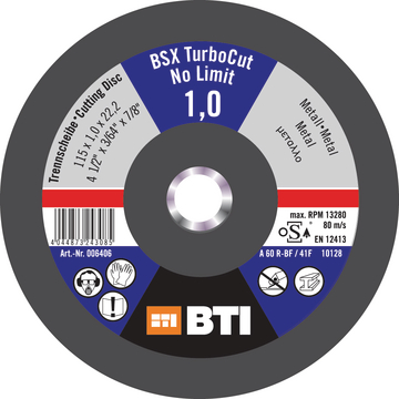 Trennscheibe BSX TurboCut No Limit Metall Ø 115 x 1,0 mm